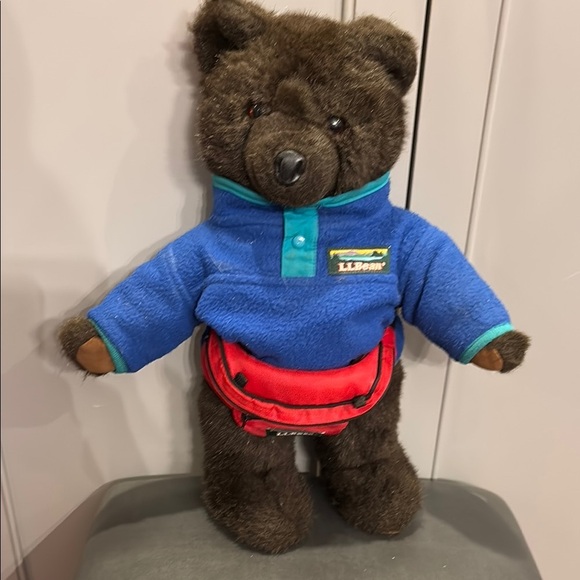 L.L. Bean Other - Vintage LL Bean Teddy Bear Plush Fleece Jacket Fanny Pack Stuffed Animal 17”